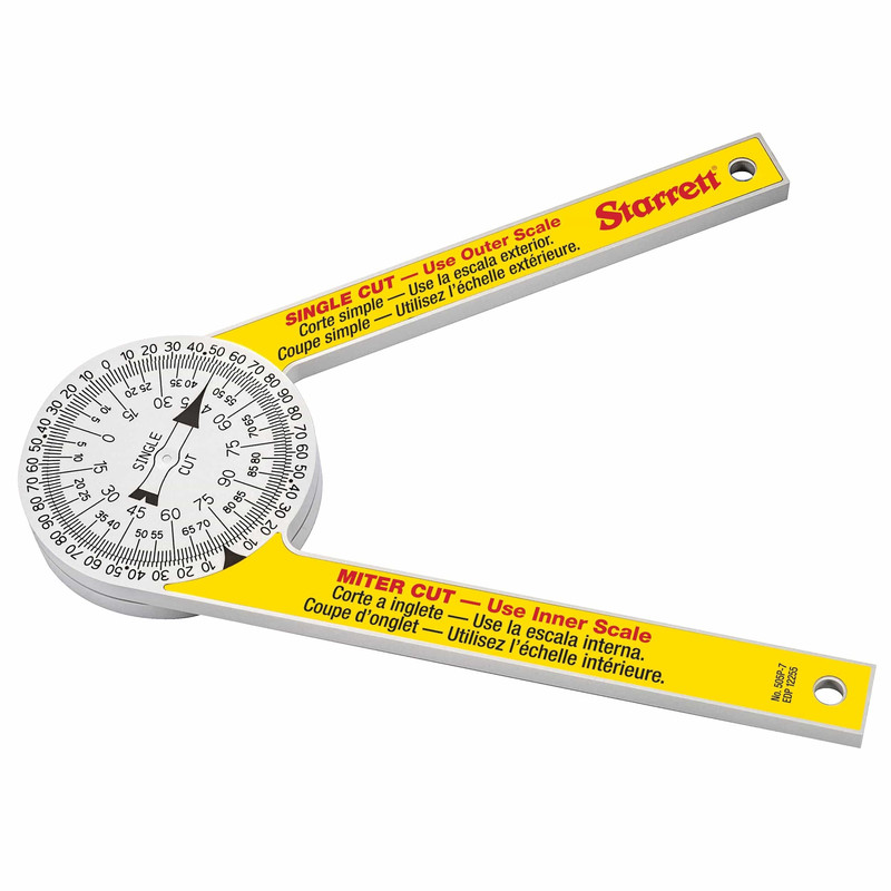 7" Pro Site Protractor - Material:Plastic